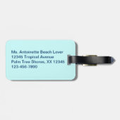 Tropischer Insel-Strand-Gepäckanhänger Gepäckanhänger (Rückseite horizontal)