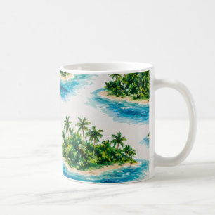 Tropischer Inselpalmenbaum Kaffeetasse