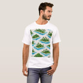 Tropischer Inselpalmenbaum T-Shirt (Vorne ganz)