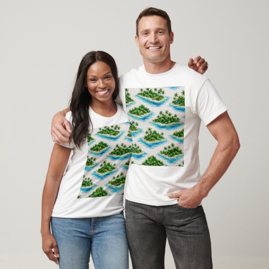 Tropischer Inselpalmenbaum T-Shirt (Unisex)