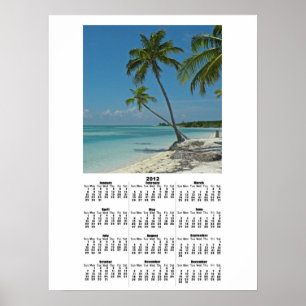 Tropischer Inselstrand 2012 Kalender‑Poster‑Druck Poster