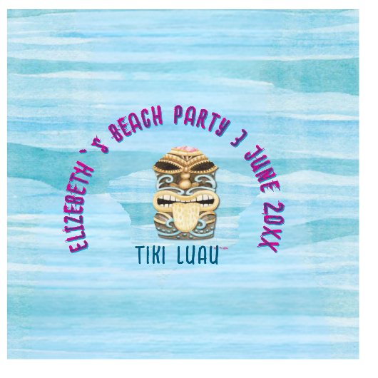 Tropischer Inselstrand Tii luau Serviette