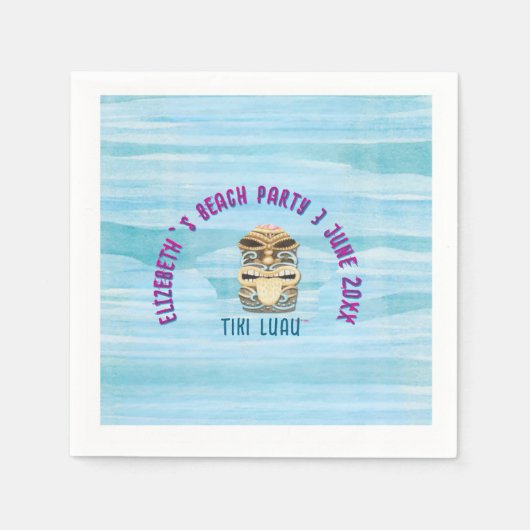 Tropischer Inselstrand Tii luau Serviette (Vorderseite)