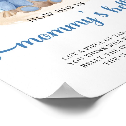 Tropischer Junge Teddy Bär Wie groß ist Mama's Bau Poster (Ecke)