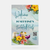 Tropischer Junggeselinnen-Abschied Acrylschild (Vorderseite)