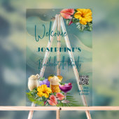 Tropischer Junggeselinnen-Abschied Acrylschild (Neutral)