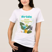 Tropischer Junggeselinnen-Abschied Brides QR-Code Tri-Blend Shirt (Vorderseite)