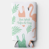 Tropischer Junggeselinnen-Abschied Cooler | Flamin Selters Dosenkühler (Vorderseite)