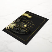 Tropischer Junggeselinnen-Abschied in Schwarz und Folieneinladung (Gedreht)