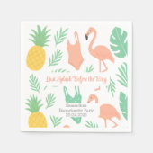 Tropischer Junggeselinnen-Abschied Napkin | Flamin Serviette (Vorderseite)