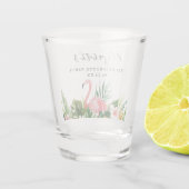 Tropischer Junggeselinnen-Abschied Schnapsglas (Rückseite)