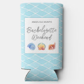 Tropischer Junggeselinnen-Abschied Selters Dosenkühler (Rückseite)