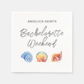 Tropischer Junggeselinnen-Abschied Serviette (Vorderseite)