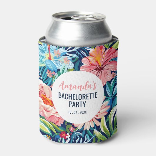 Tropischer Junggeselinnen-Abschied Sommerblumenmus Dosenkühler (Kanne Vorderseite)