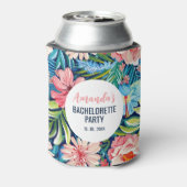 Tropischer Junggeselinnen-Abschied Sommerblumenmus Dosenkühler (Kanne Rückseite)