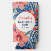 Tropischer Junggeselinnen-Abschied Sommermuster Bl Selters Dosenkühler (Rückseite)