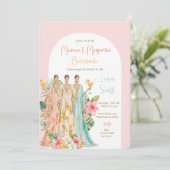 Tropischer Junggeselinnen-Abschied von Mumu und Ma Einladung (Stehend Vorderseite)