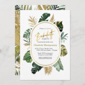 Tropischer Junggeselinnen-Abschied Wasserfarbe Einladung (Vorne/Hinten)