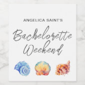 Tropischer Junggeselinnen-Abschied Weinetikett (Einzelnes Label)