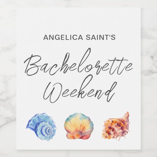 Tropischer Junggeselinnen-Abschied Weinetikett (Einzelnes Label)