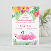 Tropischer Junggeselinnen-Abschied Wochenende Aben Einladung (Stehend Vorderseite)