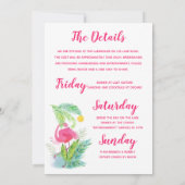 Tropischer Junggeselinnen-Abschied Wochenende Aben Einladung (Rückseite)