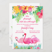 Tropischer Junggeselinnen-Abschied Wochenende Aben Einladung (Vorne/Hinten)