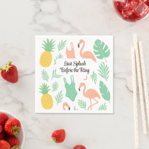 Tropischer Junggesellinnenabschied Papier Serviett Serviette