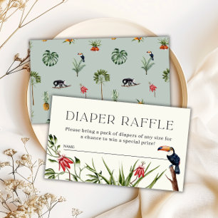 Tropischer Jungle Babydusche Windelwascher Begleitkarte