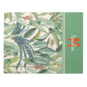 Tropischer Jungle Banana Tree Strelitzia Monogramm Notizblock (Vorderseite)