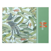 Tropischer Jungle Banana Tree Strelitzia Monogramm Notizblock (Vorderseite)