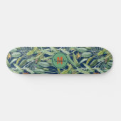 Tropischer Jungle Banana Tree Strelitzia Monogramm Skateboard (Horizontal)