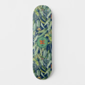 Tropischer Jungle Banana Tree Strelitzia Monogramm Skateboard (Vorderseite)
