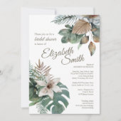 Tropischer Jungle Bridal Dusche Einladung (Vorderseite)