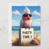 Tropischer Jungle Geburtstagsparty Einladung für K (Rückseite)