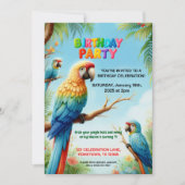 Tropischer Jungle Geburtstagsparty Einladung für K (Vorderseite)