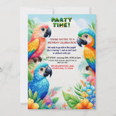 Tropischer Jungle Geburtstagsparty Einladung für K (Vorderseite)