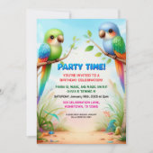 Tropischer Jungle Geburtstagsparty Einladung für K (Vorderseite)