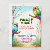 Tropischer Jungle Geburtstagsparty Einladung für K (Vorderseite)
