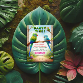 Tropischer Jungle Geburtstagsparty Einladung für K