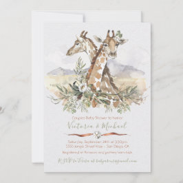 Tropischer Jungle Giraffe Kinderdusche Einladungen