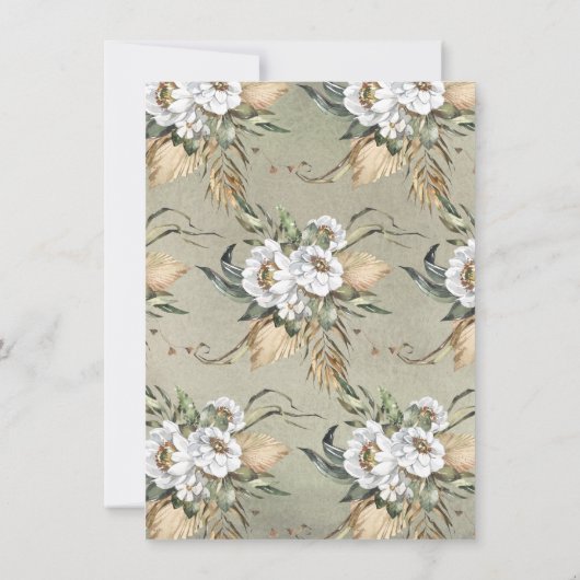 Tropischer Jungle Giraffe Kinderdusche Einladungen (Rückseite)