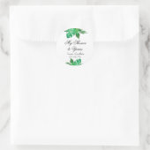 Tropischer Jungle-Liebeskleber Runder Aufkleber (Tasche)