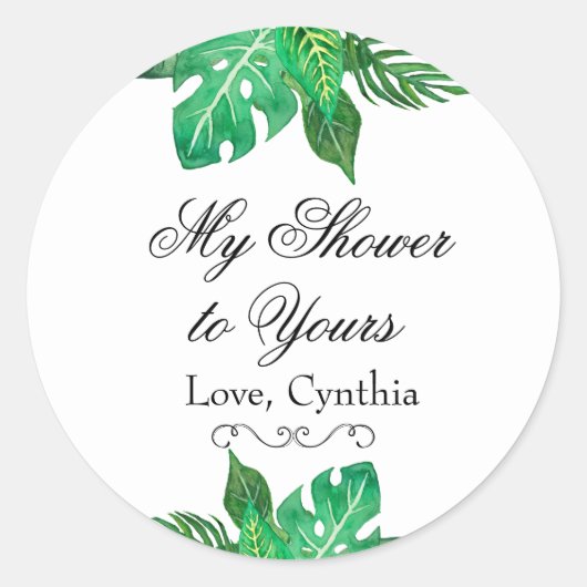 Tropischer Jungle-Liebeskleber Runder Aufkleber (Vorderseite)