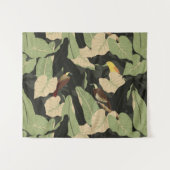 Tropischer Jungle Parrot Toucan Birds Wandteppich (Vorderseite (Horizontal))