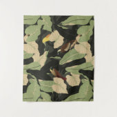 Tropischer Jungle Parrot Toucan Birds Wandteppich (Vorderseite)