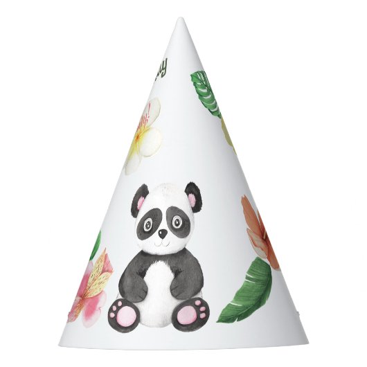 Tropischer Jungle Safari Erster Geburtstag Partyhütchen (Vorderseite)