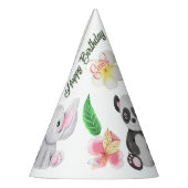 Tropischer Jungle Safari Erster Geburtstag Partyhütchen (Links)