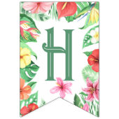 Tropischer Jungle Safari Erster Geburtstag Wimpelkette (Zweite Fahne)