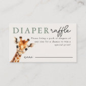 Tropischer Jungle Safari Kinderdusche Windelwanne Begleitkarte (Vorderseite)